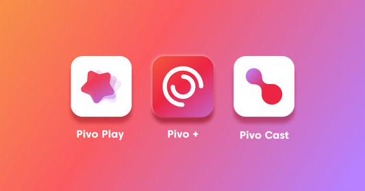 Pivo Play, Pivo+, and Pivo Cast app icons
