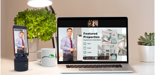 Real estate agent presenting a featured property by video with Pivo