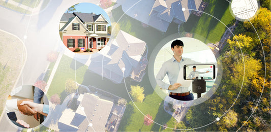 Real estate agent using Pivo to present a home to prospective clients