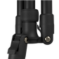 Close-up of lightweight aluminum 14-inch tripod with adjustable locking mechanism and telescopic legs.